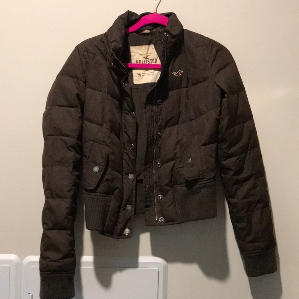 Brown Hollister puffer coat
